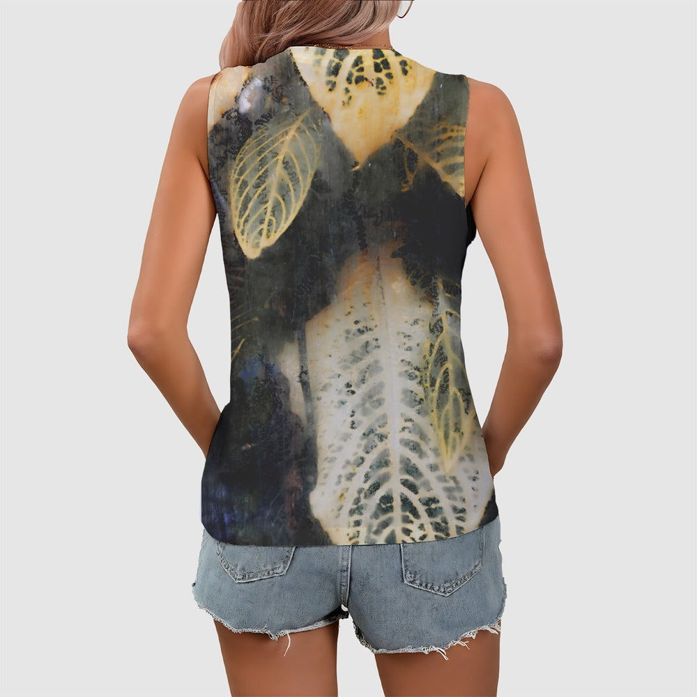 OTEKA Waterleaf Sleeveless V-Neck Tank Top