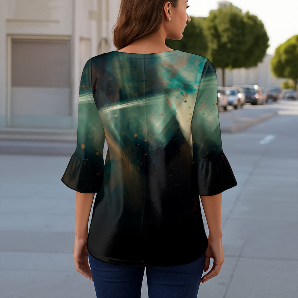 OTEKA Greenery T-shirt With 3/4 Sleeve