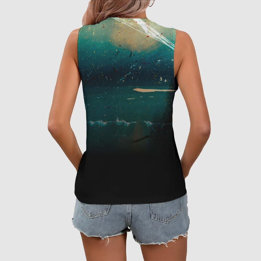 OTEKA Greenery Sleeveless V-Neck Tank Top