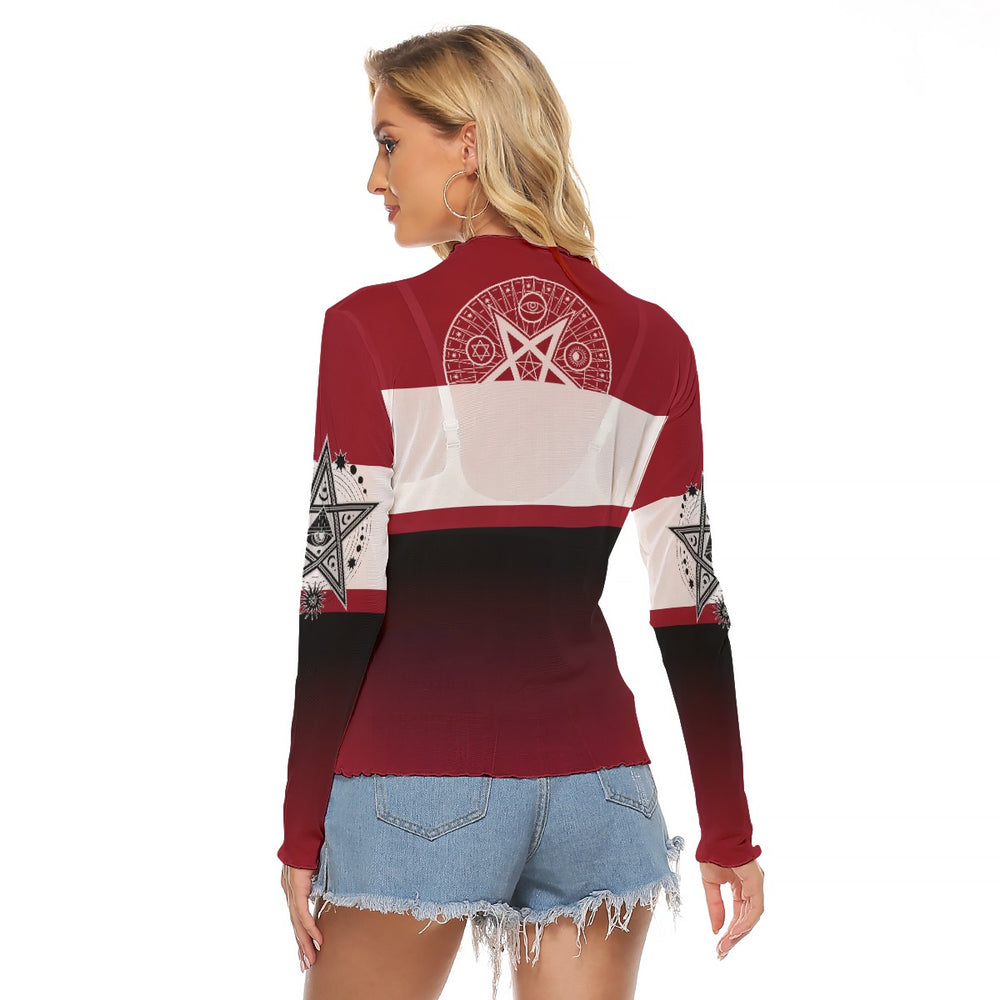 OTEKA Peekaboo Mesh Red Satanic slip shirt