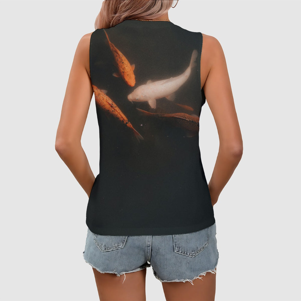 OTEKA Koi Sleeveless V-Neck Tank Top