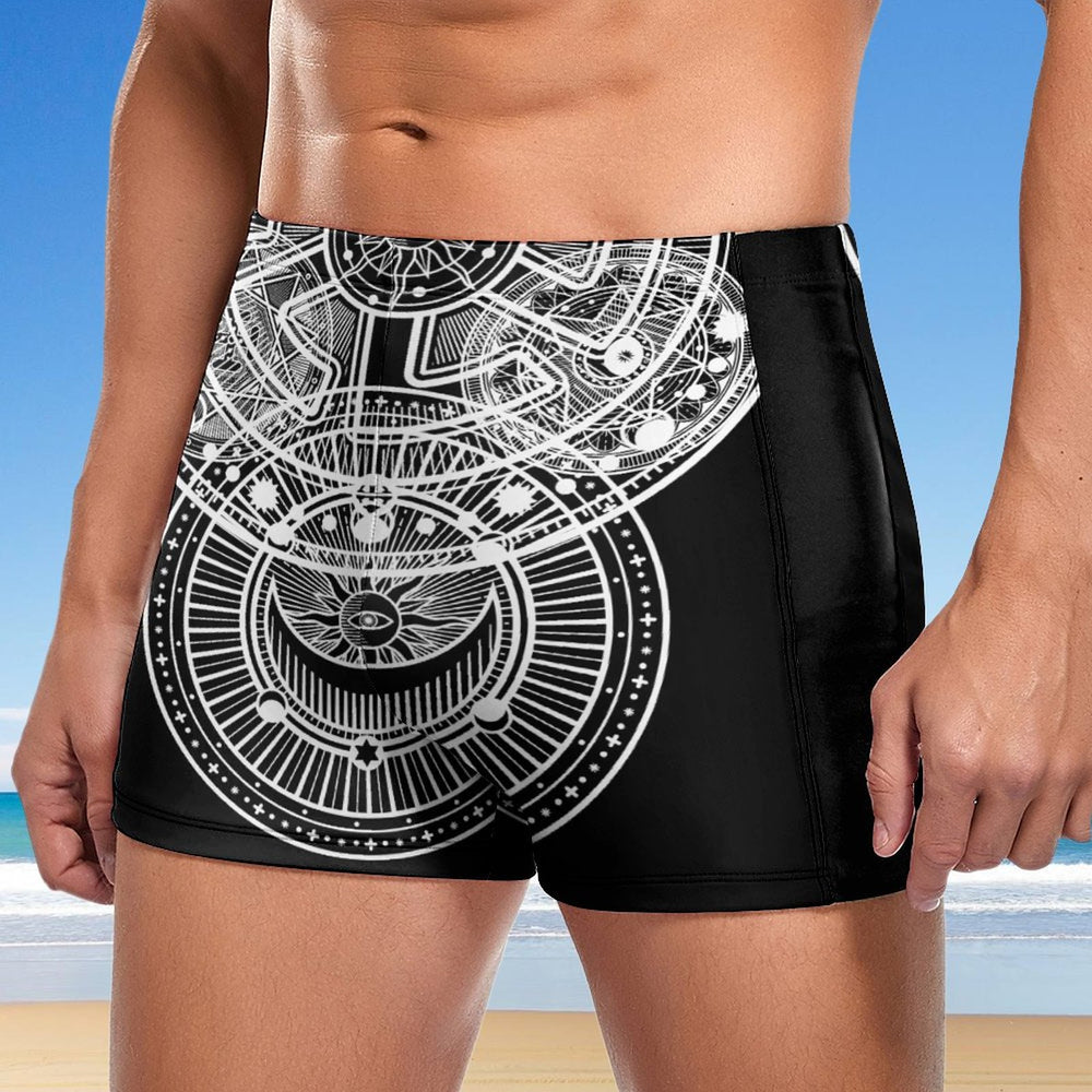 OTEKA Black Men's Swimming Trunks