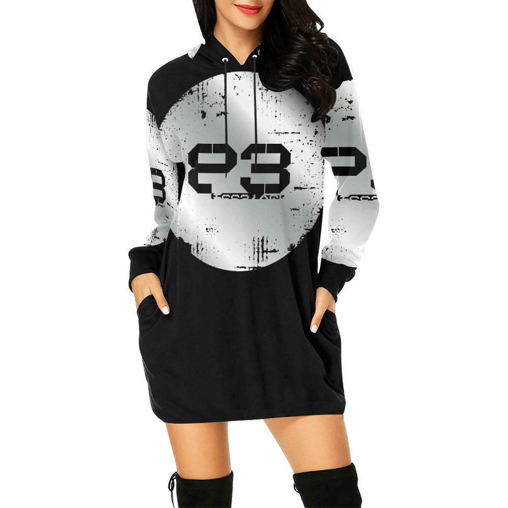 mini dress with hood PULSEBLACK Hoodie Mini Dress (H27) Black / XS