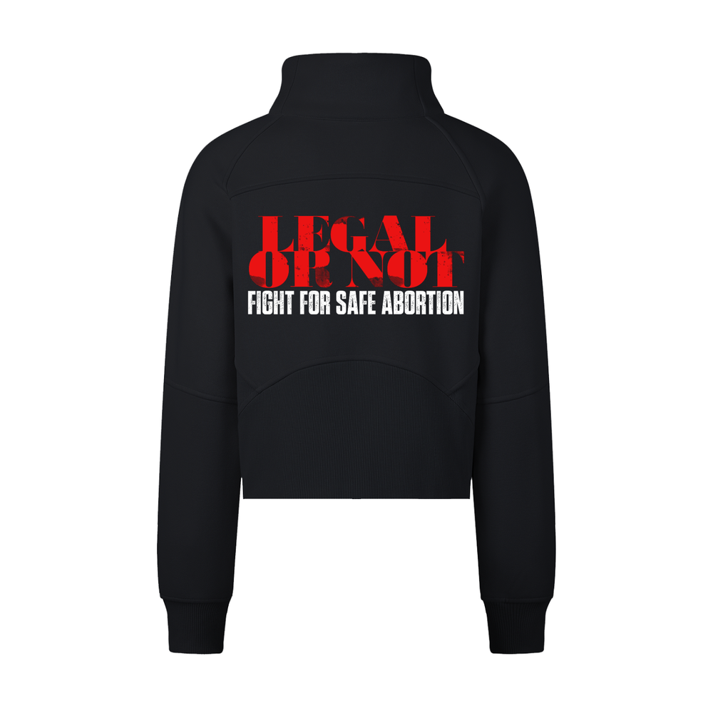 RESIST Legal or not Cropped Half-Zip Sweatshirt