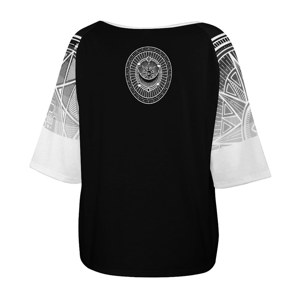 OTEKA Women's black and white Apocalypse Half Sleeve