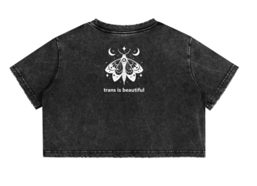RESIST Protect Trans distressed crop top