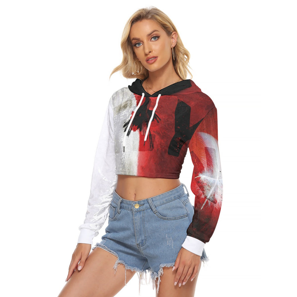 OTEKA Flight Crop Top Velvet Hoodie