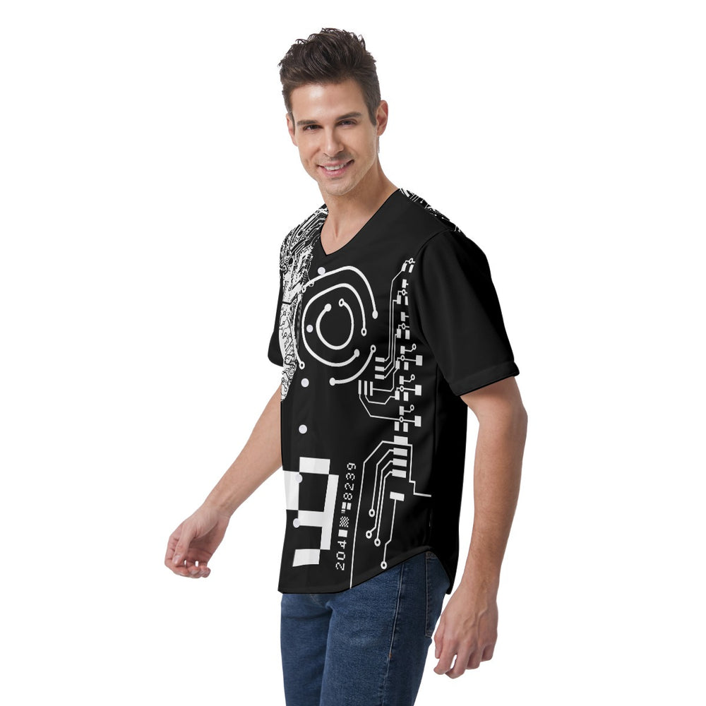 MEKADISKO Circuit Men's Short Sleeve Baseball Jersey