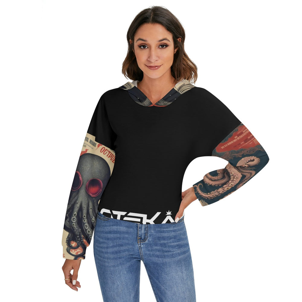 OTEKA Octopus Backless Hoodie With String