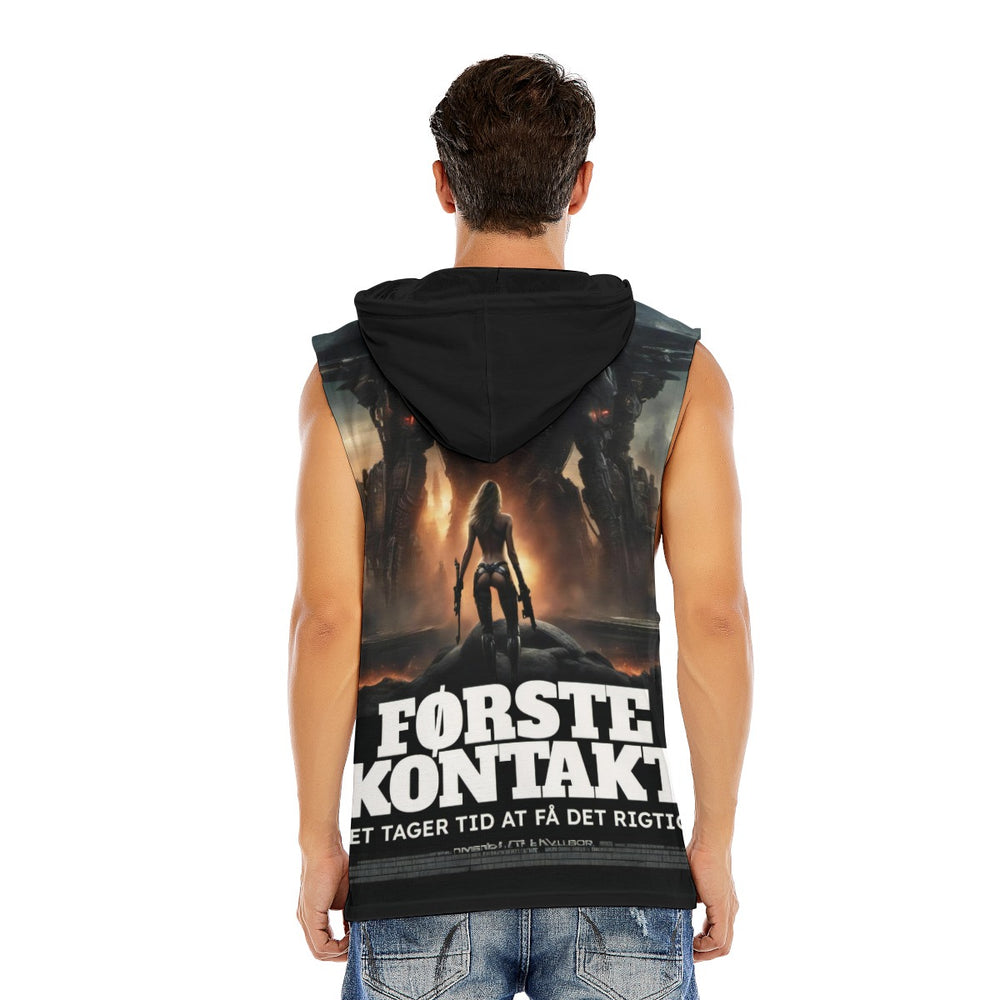 OTEKA Movie Print Sleeveless Pullover Hoodie 3