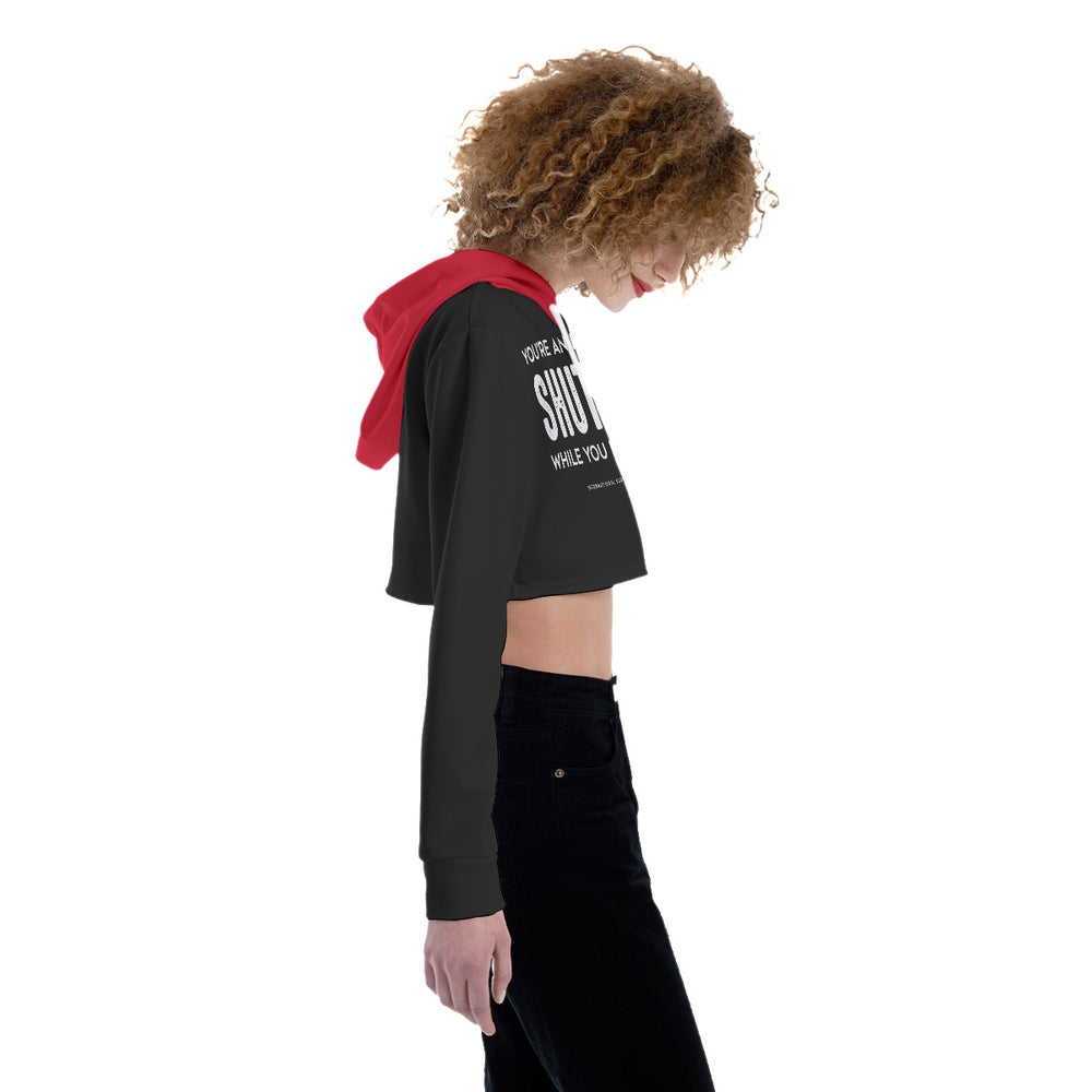 UNCENSORED You're an idiot Crop Hoodie