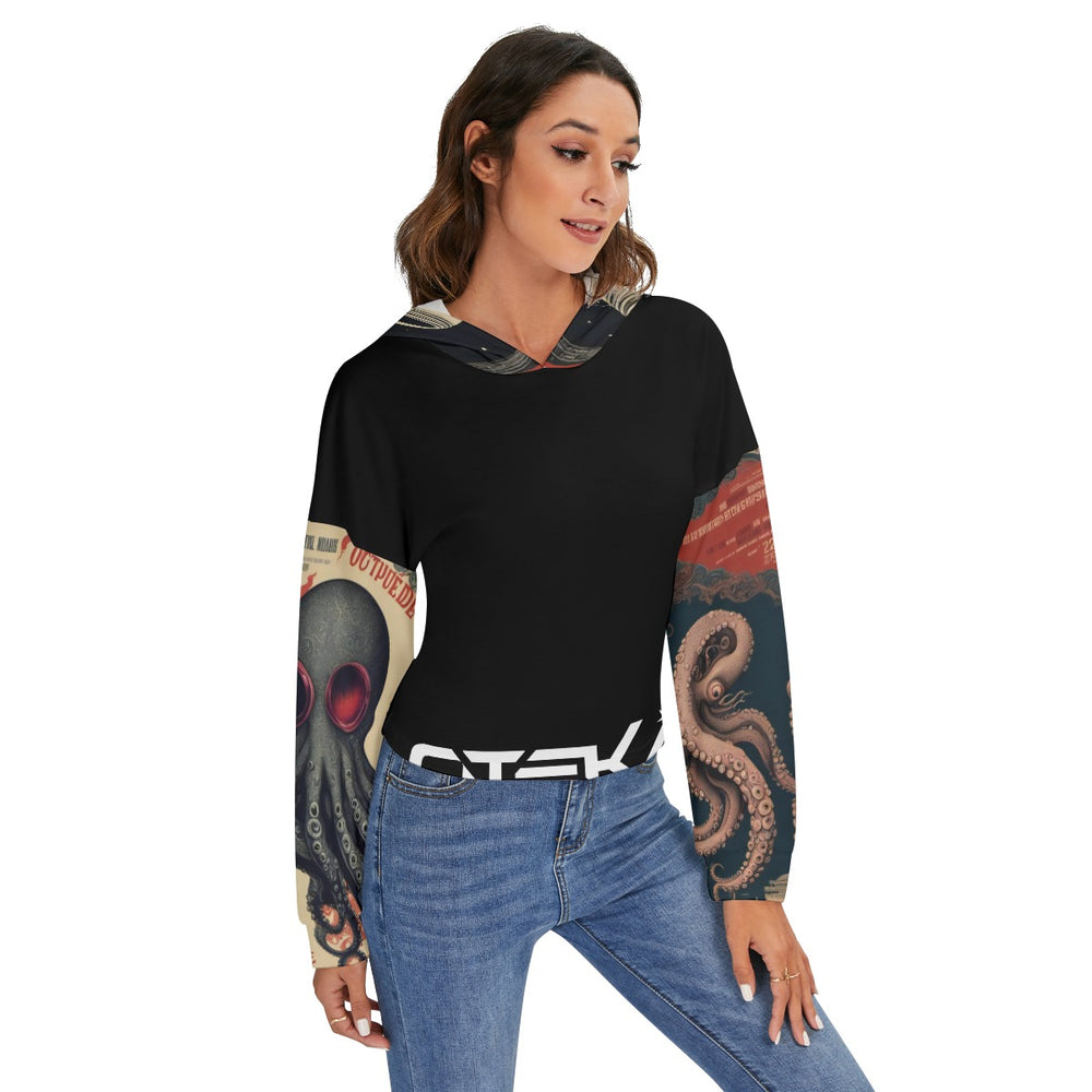 OTEKA Octopus Backless Hoodie With String