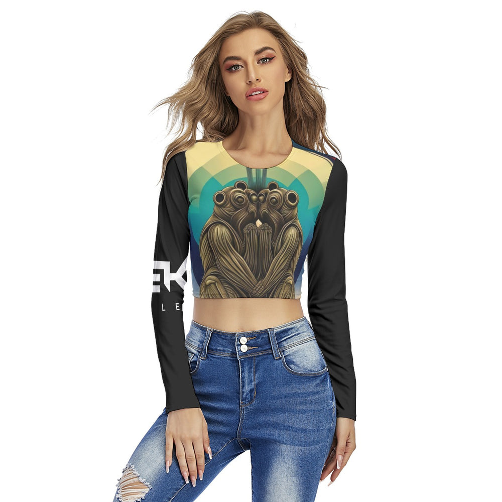 OTEKA Happy Tardigrades Long Sleeve Crop Top