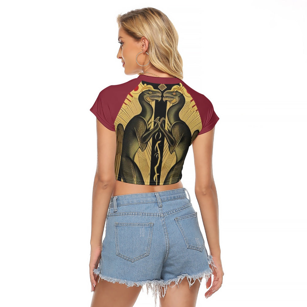 OTEKA Red Russian Dragon Crop Top