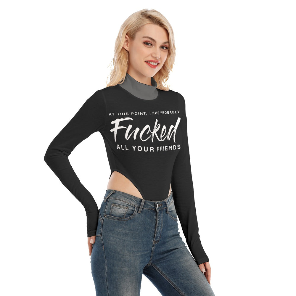 UNCENSORED At this point... Turtleneck Long Sleeve Jumpsuits