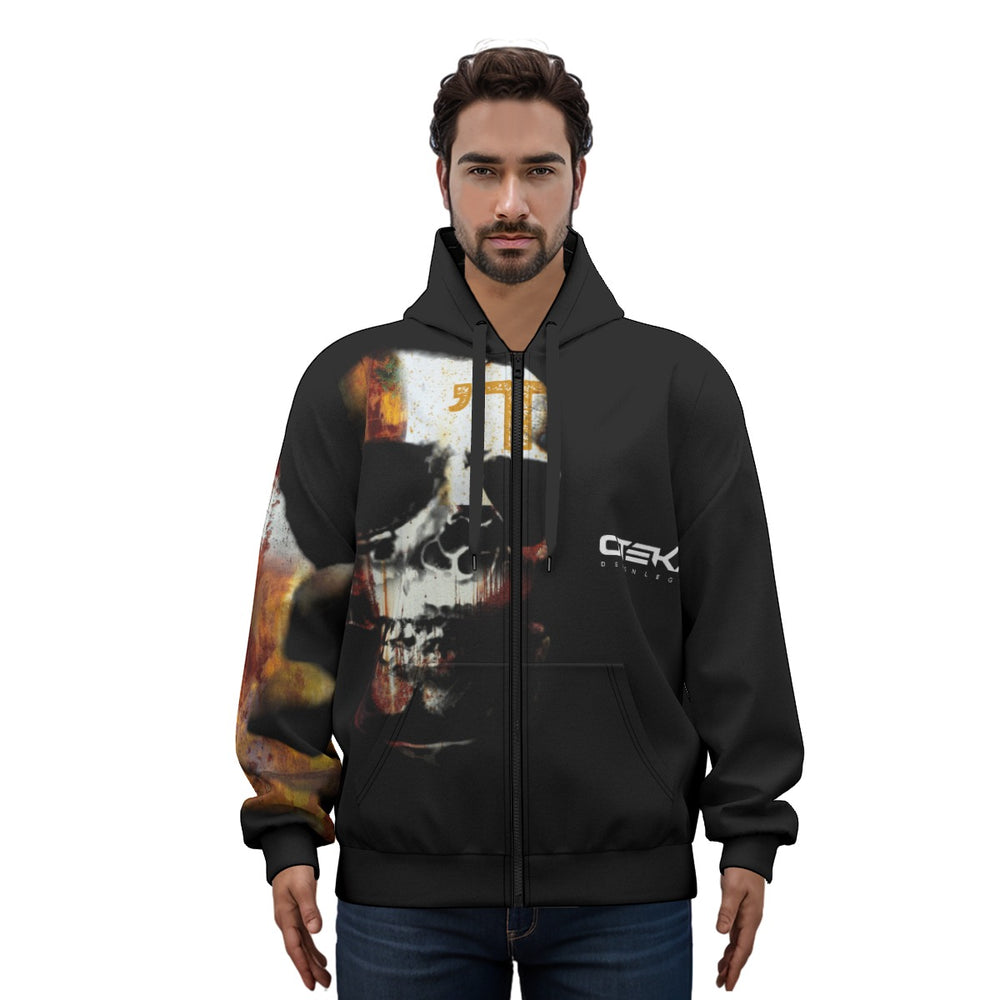 OTEKA SkullBurn Thick Cotton Hoodie