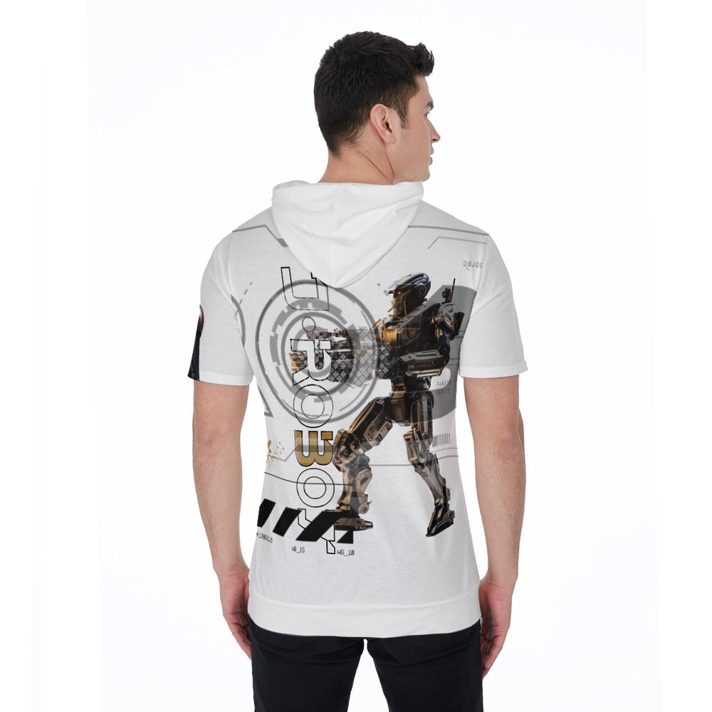 J ROBOT Short Sleeve Hoodie T-Shirt