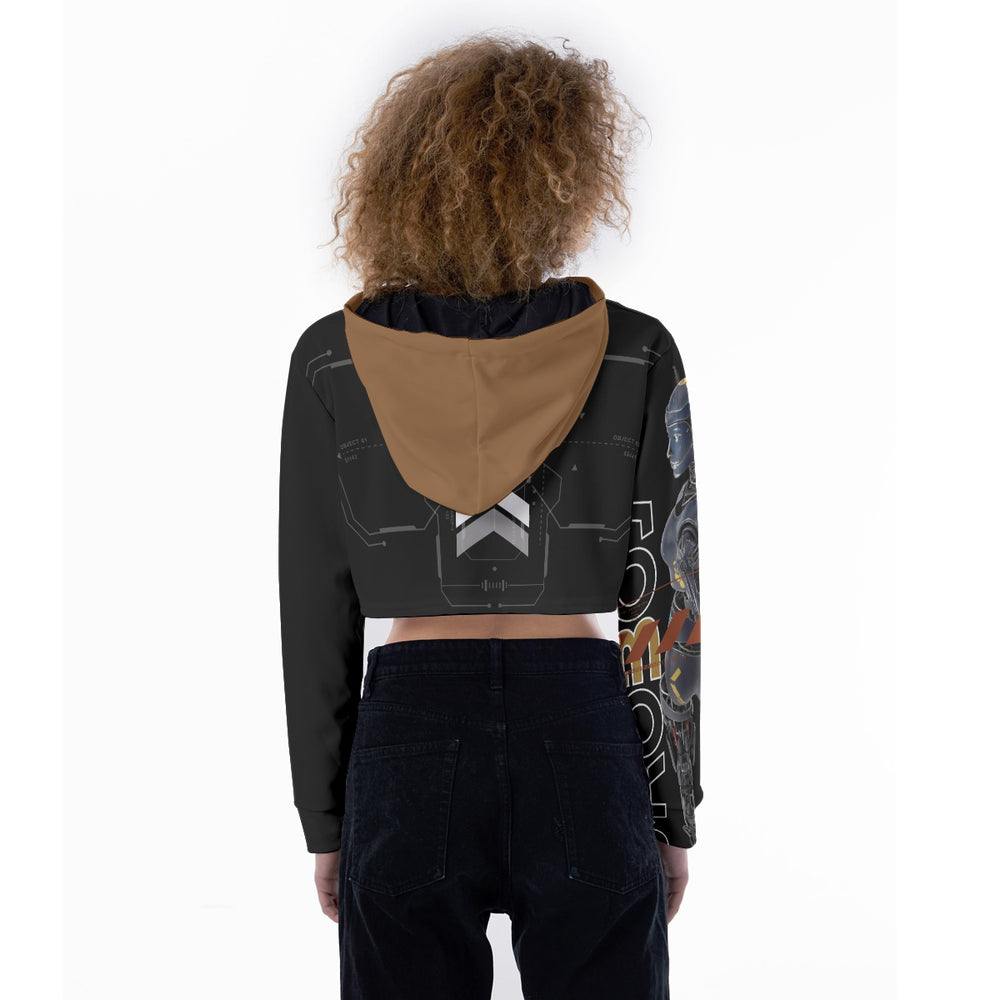 J ROBOT Rust Crop Hooodie