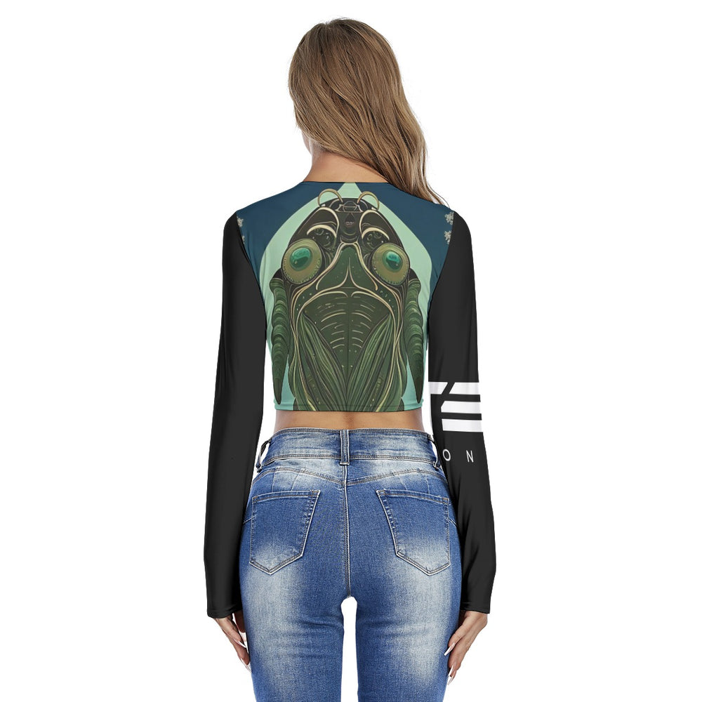 OTEKA Happy Tardigrades Long Sleeve Crop Top
