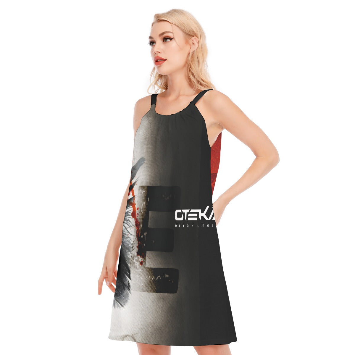 Oteka Flight O-Neck Cotton Cami Dress 2XL / Full Color