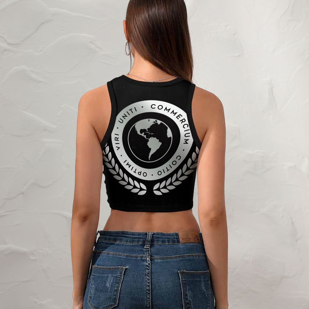 MEKADISKO Cropped Slim Racer Tank Top