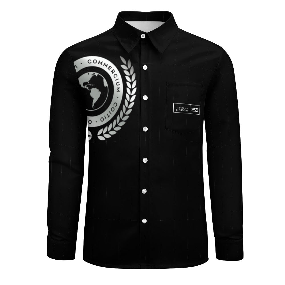 MEKADISKO Casual One Pocket Long Sleeve Shirt