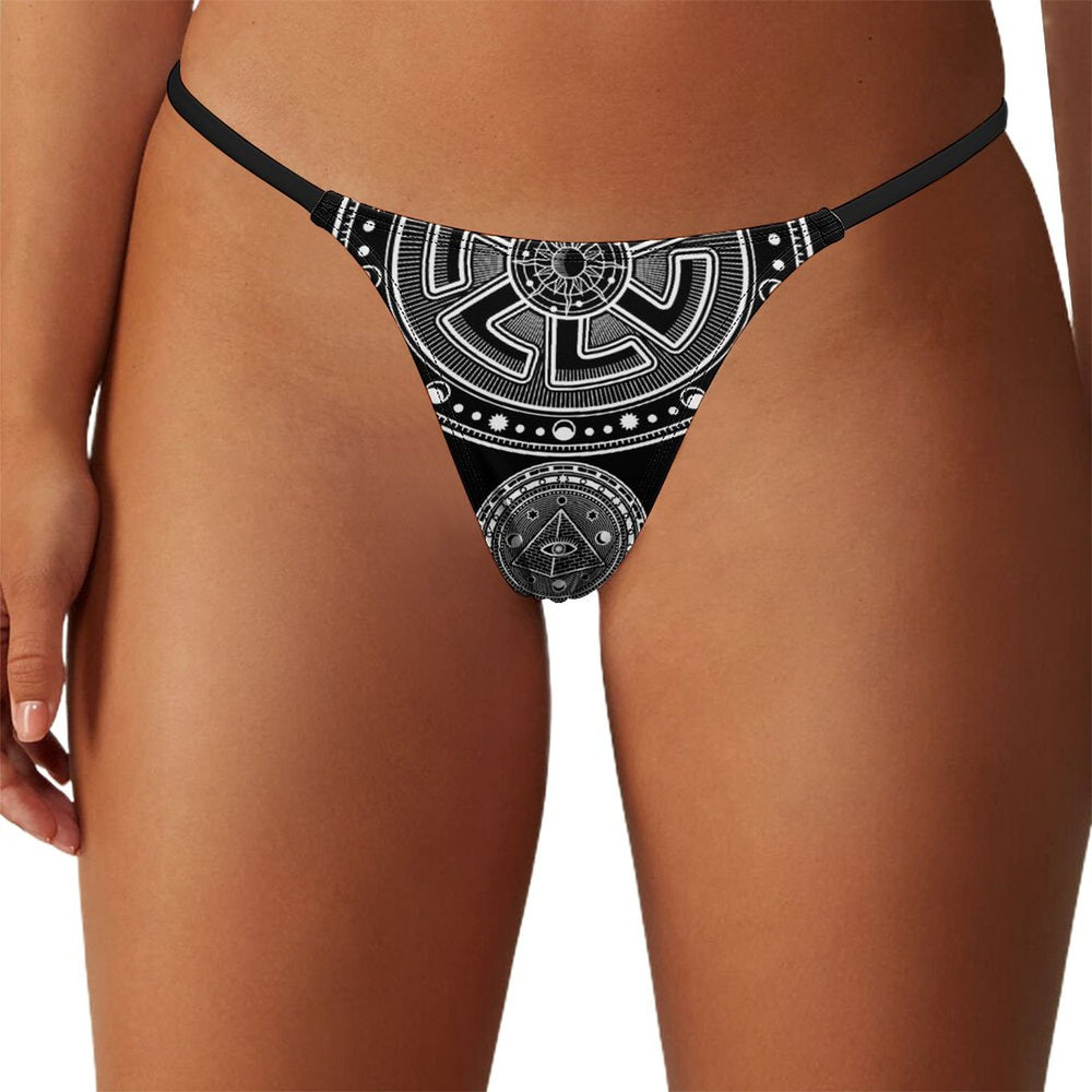 OTEKA Black satanic bathing thong