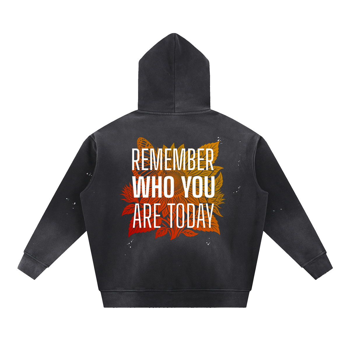 OTEKA Remember Vintage Washed Frayed Fleece Hoodie