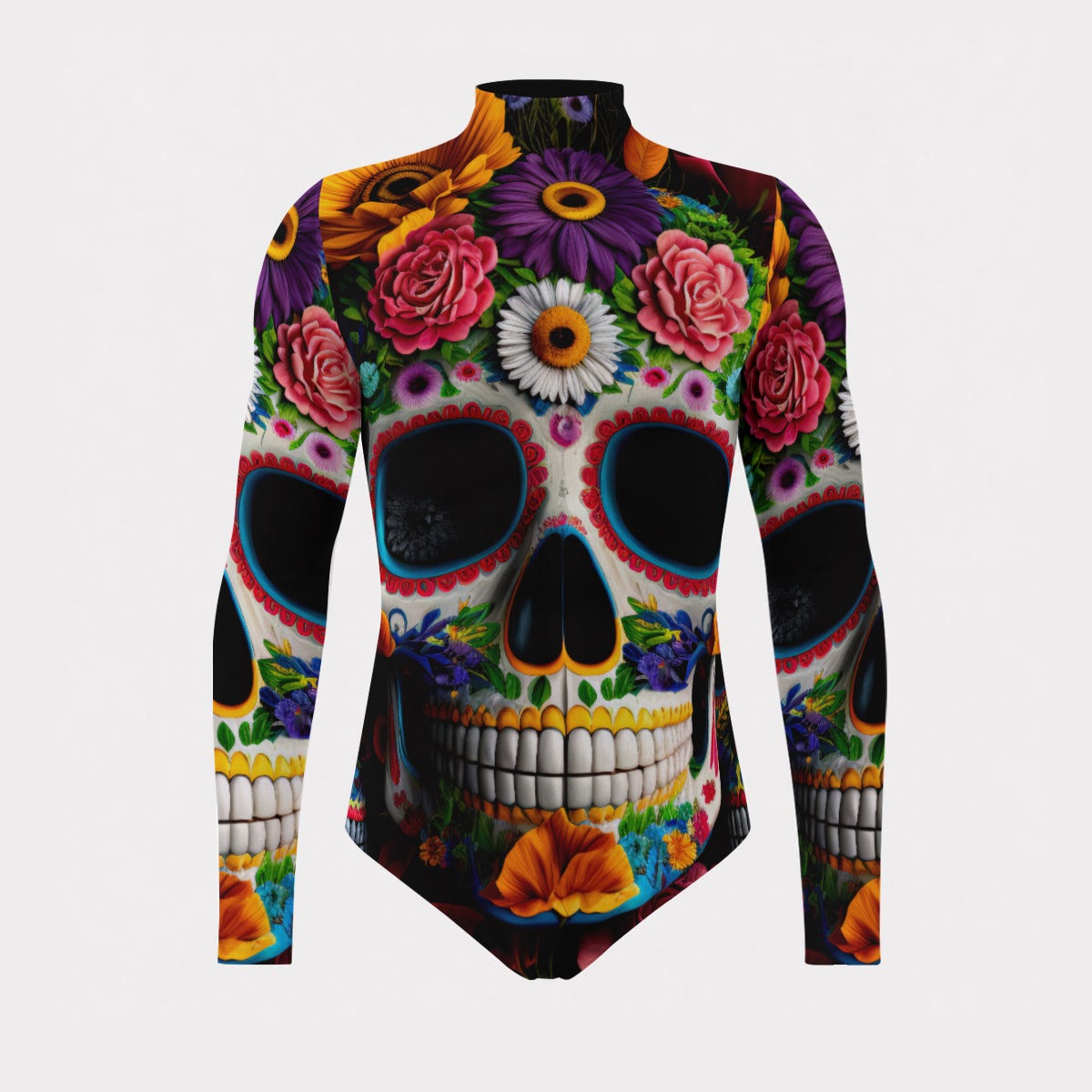 OTEKA Colorskull Mesh Bodycon Unisex Bodysuit