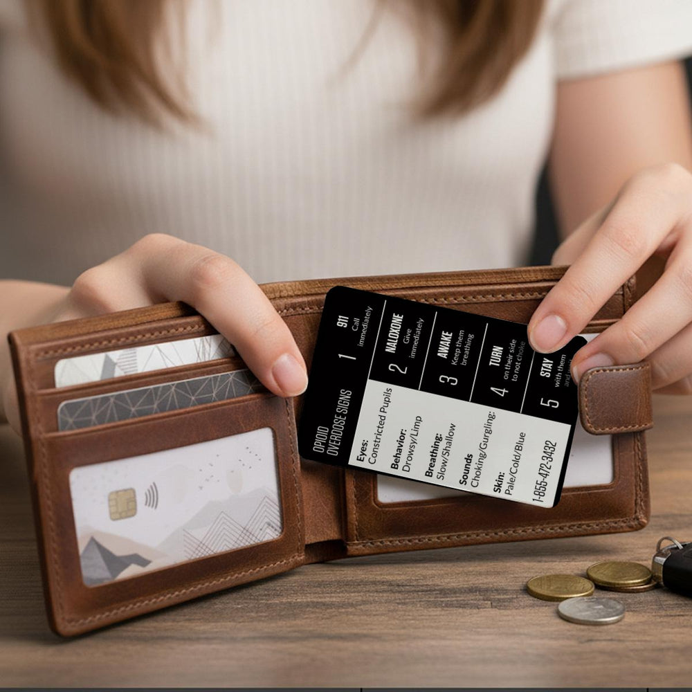 Metal Opioid Overdose Card