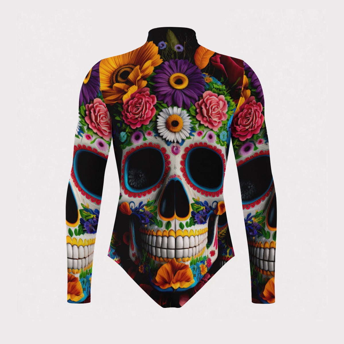 OTEKA Colorskull Mesh Bodycon Unisex Bodysuit