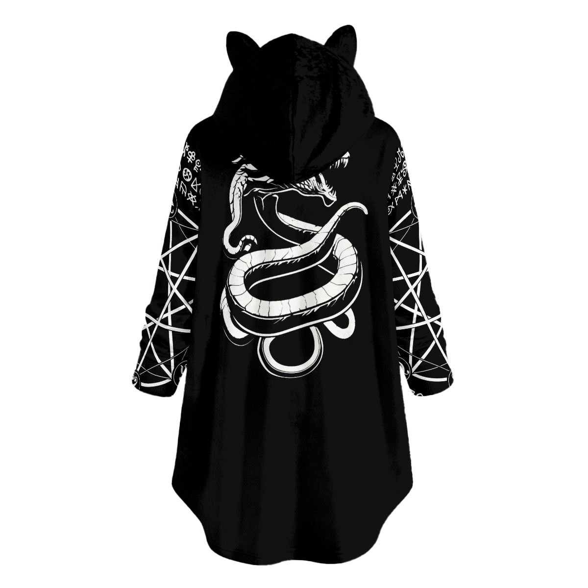 OTEKA Big Skull warm fleece cat hoodie