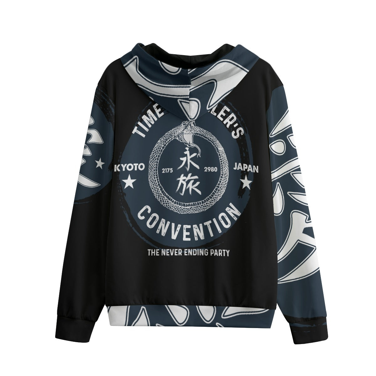 OTEKA Time traveler's Convention Pullover Hoodie With Zipper