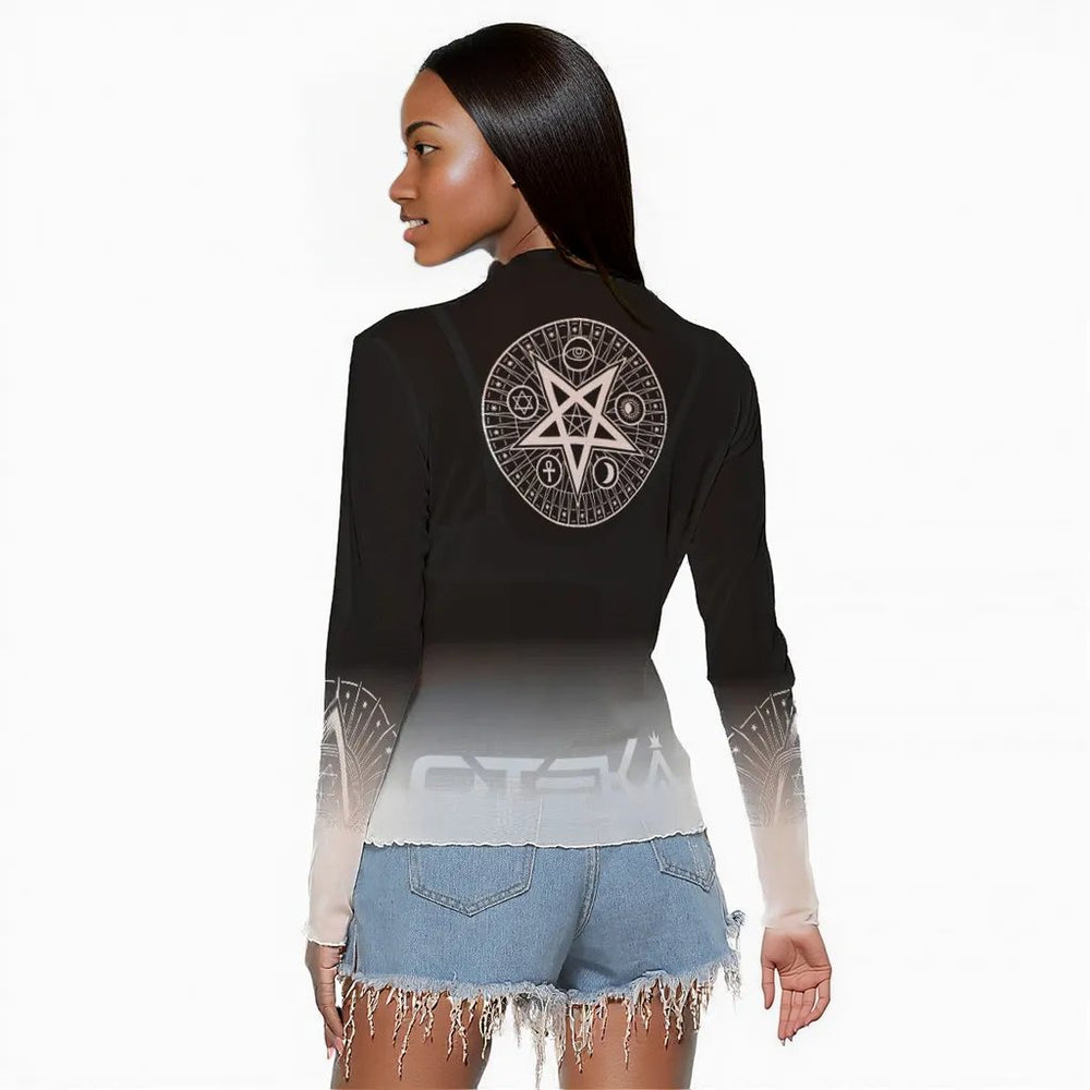 OTEKA Peekaboo Mesh Black Satanic slip shirt