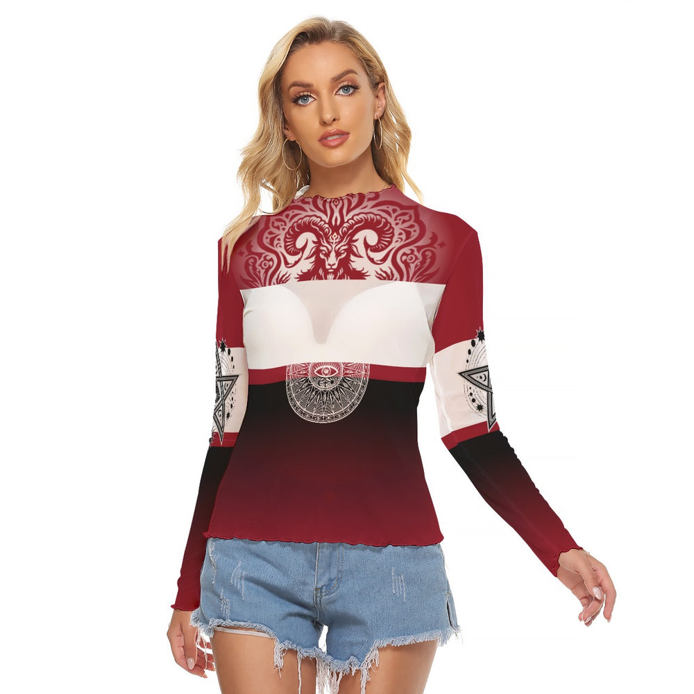 OTEKA Peekaboo Mesh Red Satanic slip shirt