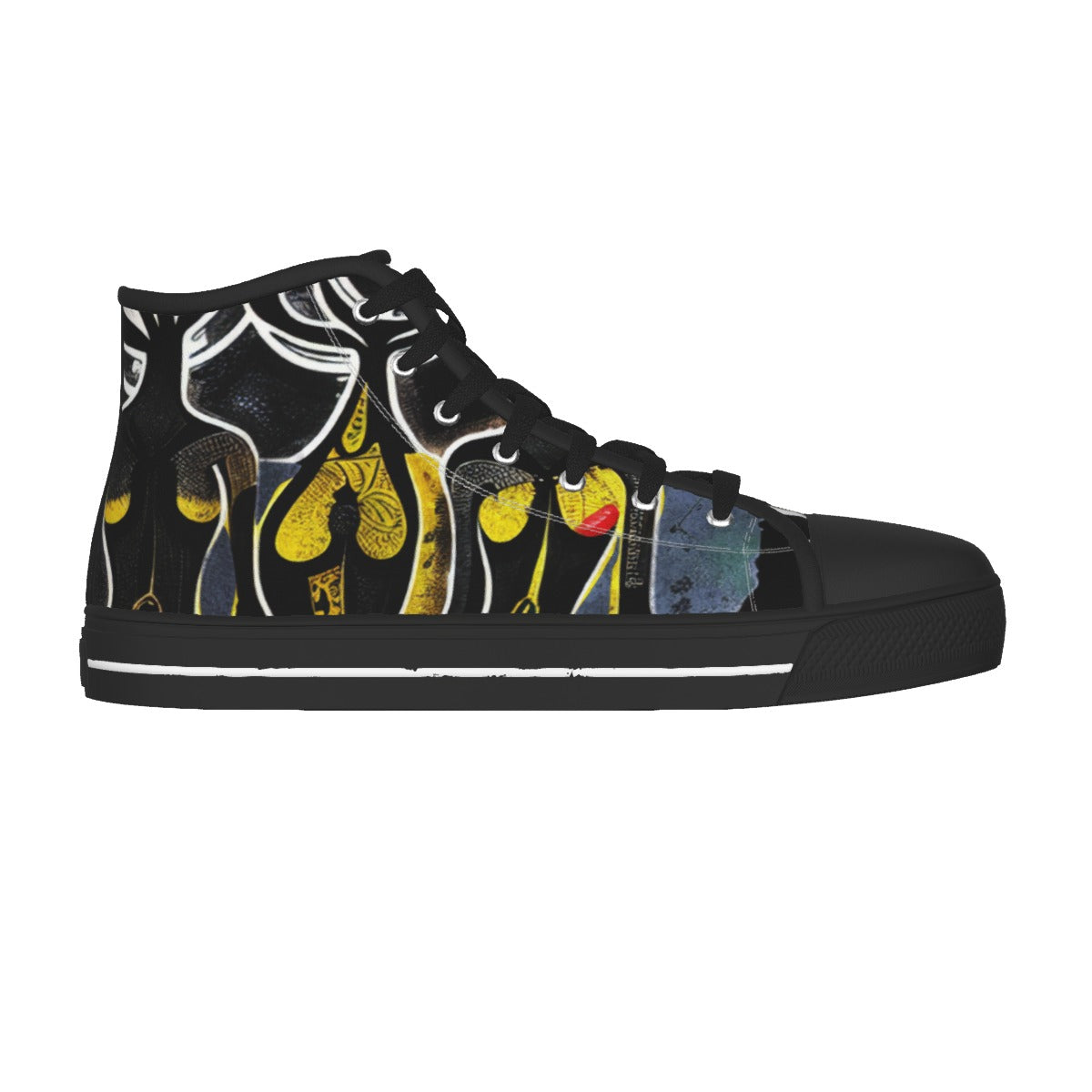 OTEKA Black Sole Color of Love Canvas Shoes