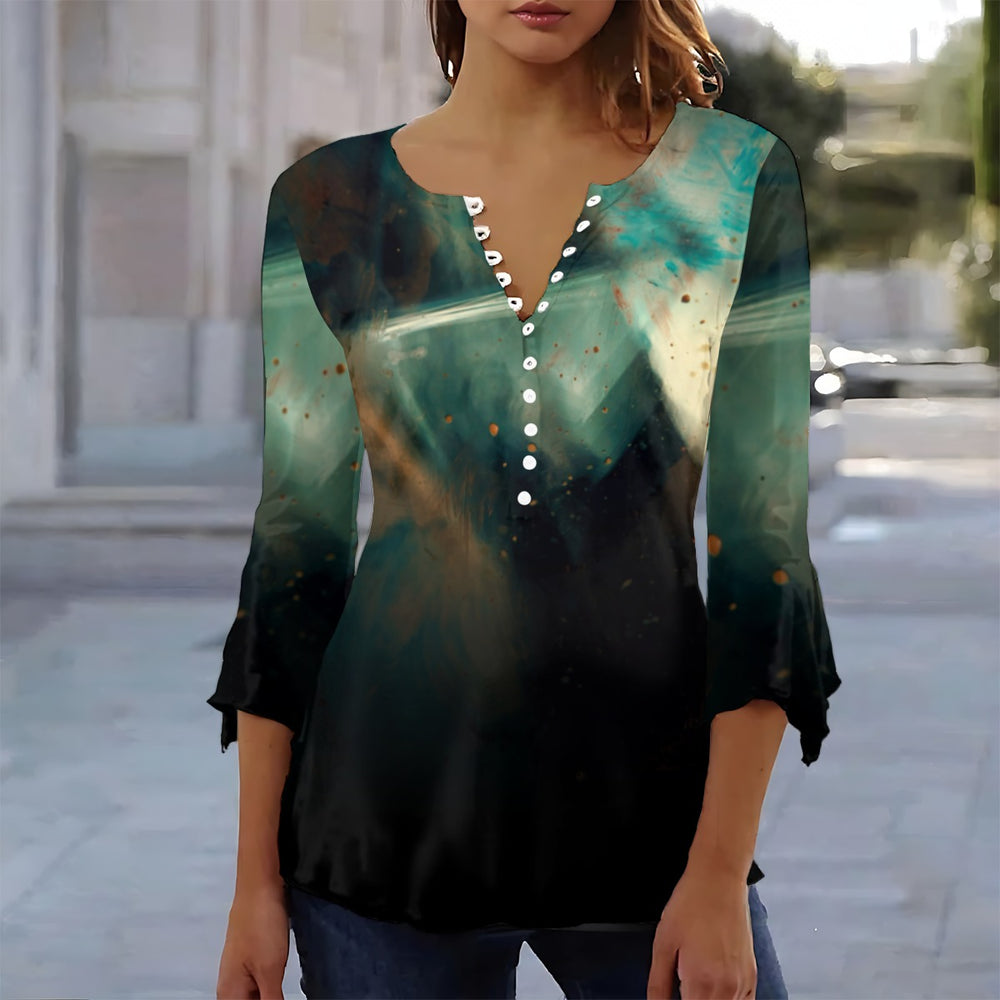 OTEKA Greenery T-shirt With 3/4 Sleeve