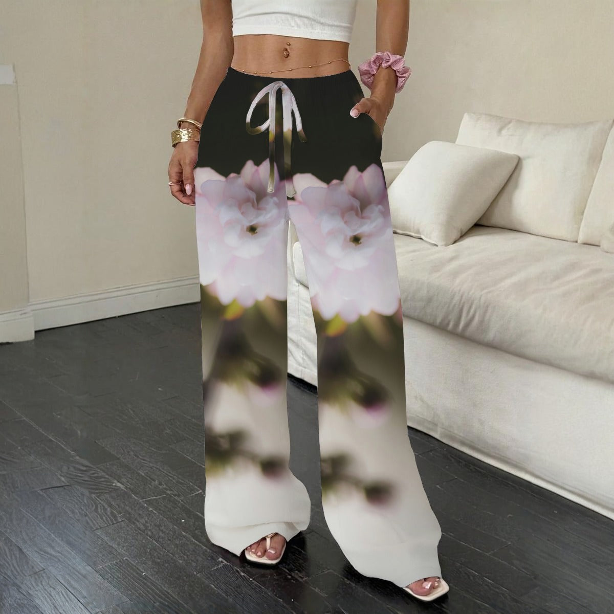 OTEKA Blossom Straight-Leg Casual Pants