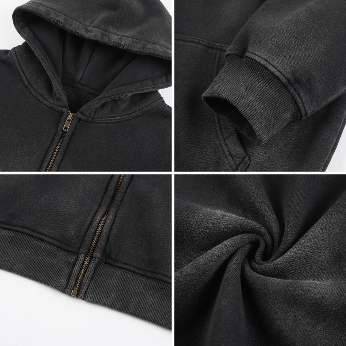 OTEKA Satan is my Boy distressed fleece lined hoodie