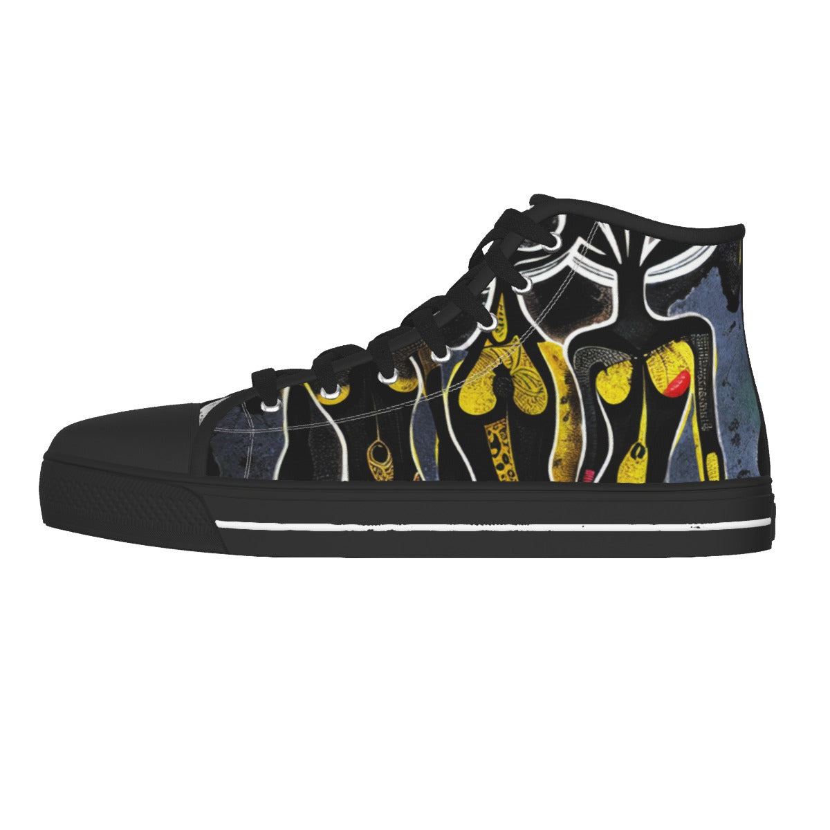 OTEKA Black Sole Color of Love Canvas Shoes