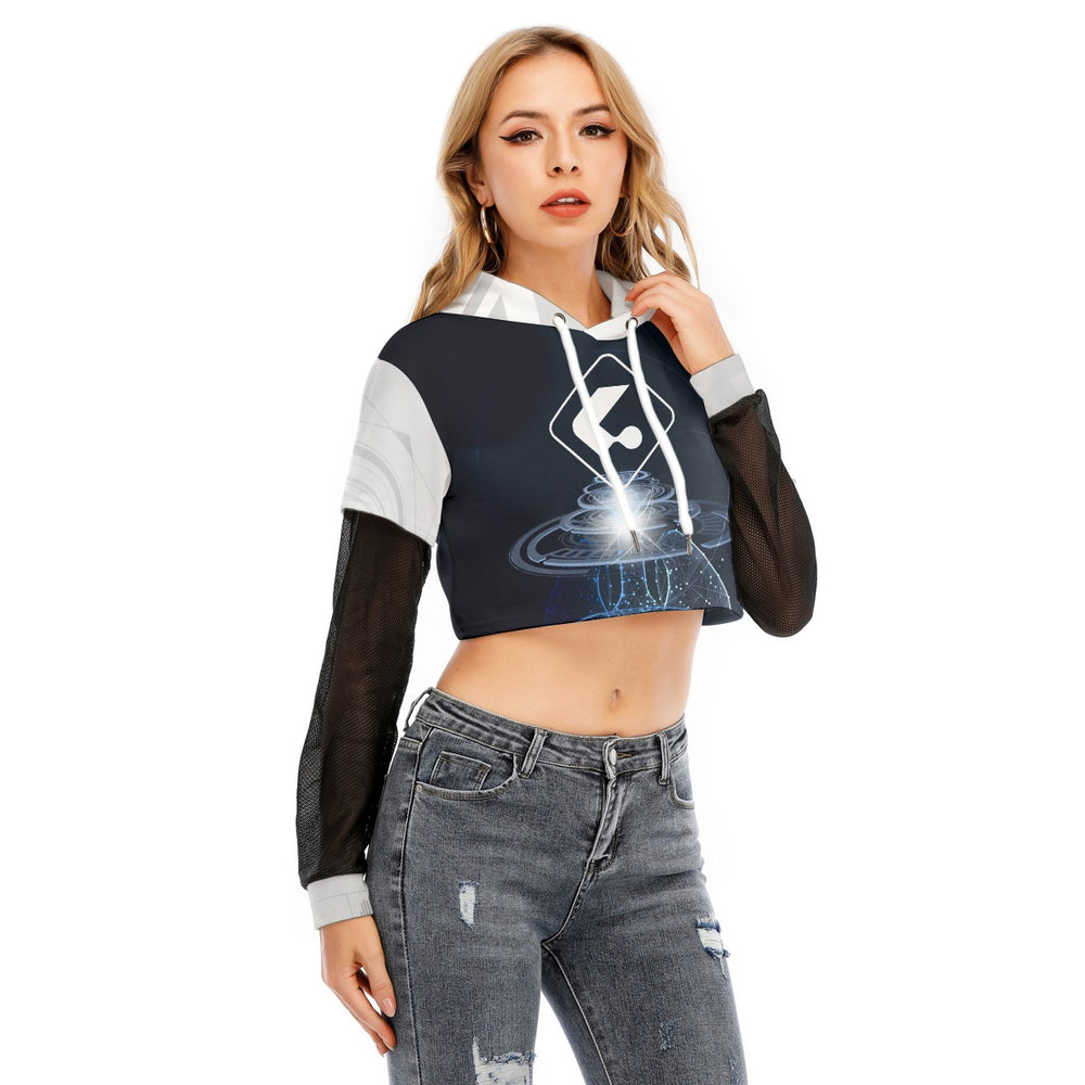 Cyanotic two piece cropped women's hoodie