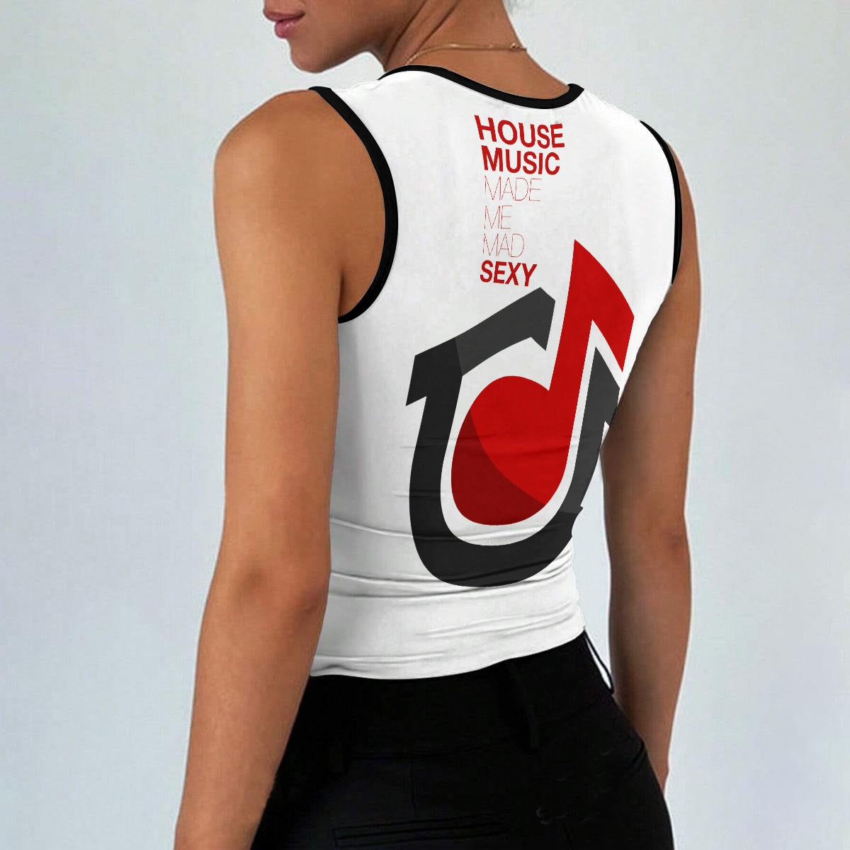 OTEKA House music Sleeveless Square Neck Tank Top