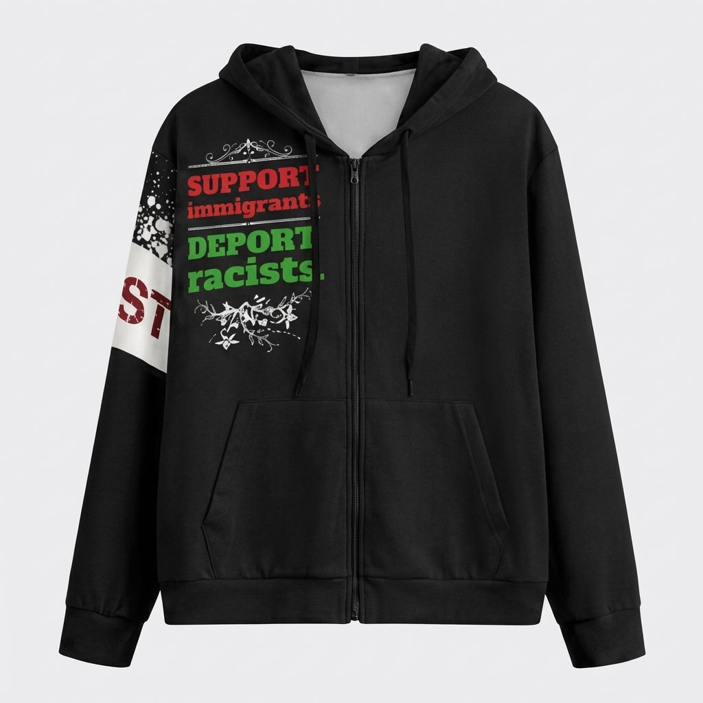 RESIST Deport Racists Cotton Hoodie