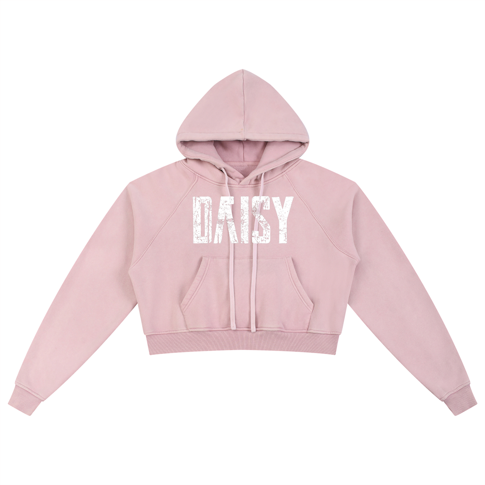 OTEKA DAISY Snow Washed Cropped Hoodie