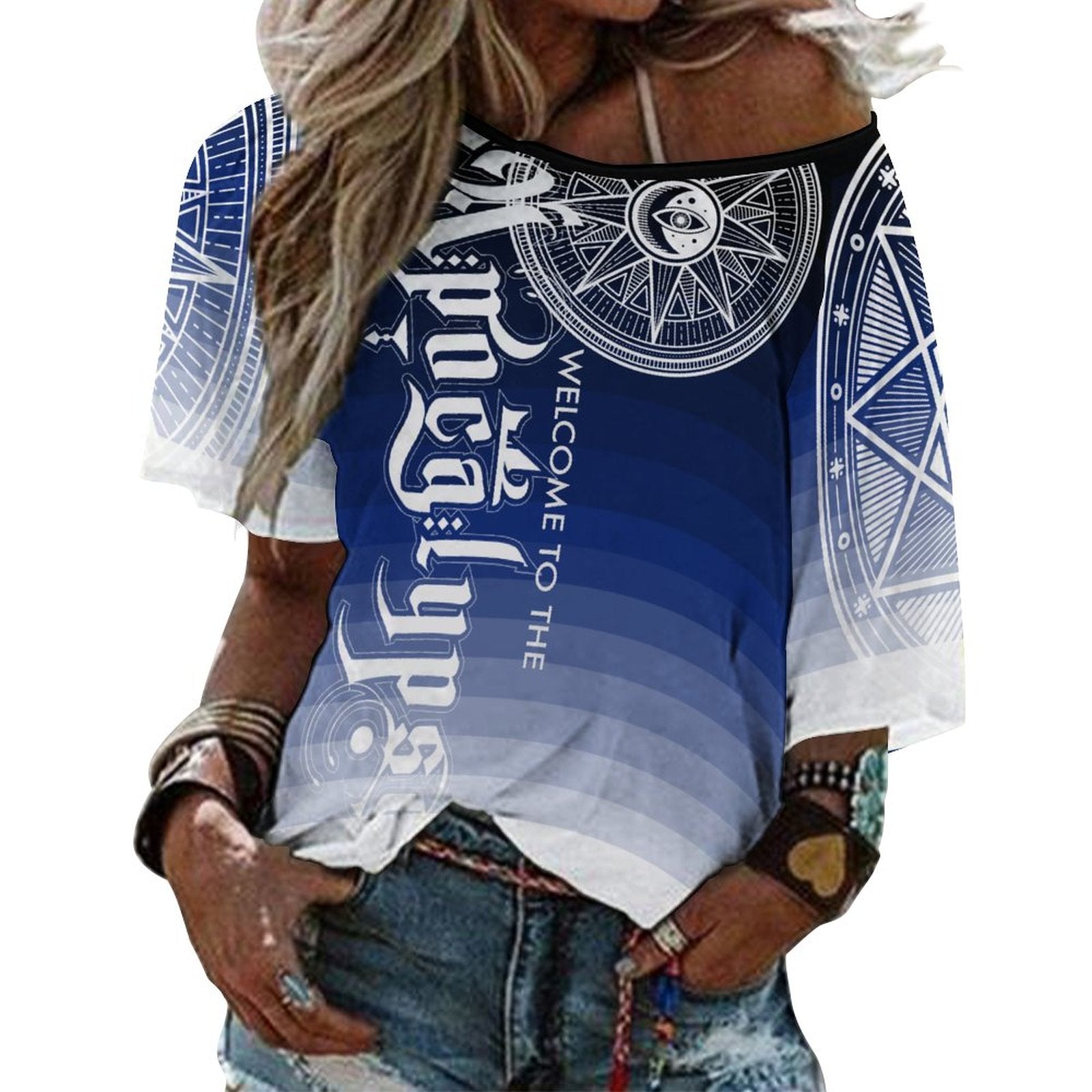 OTEKA Blue Apocalypse shoulder shirt