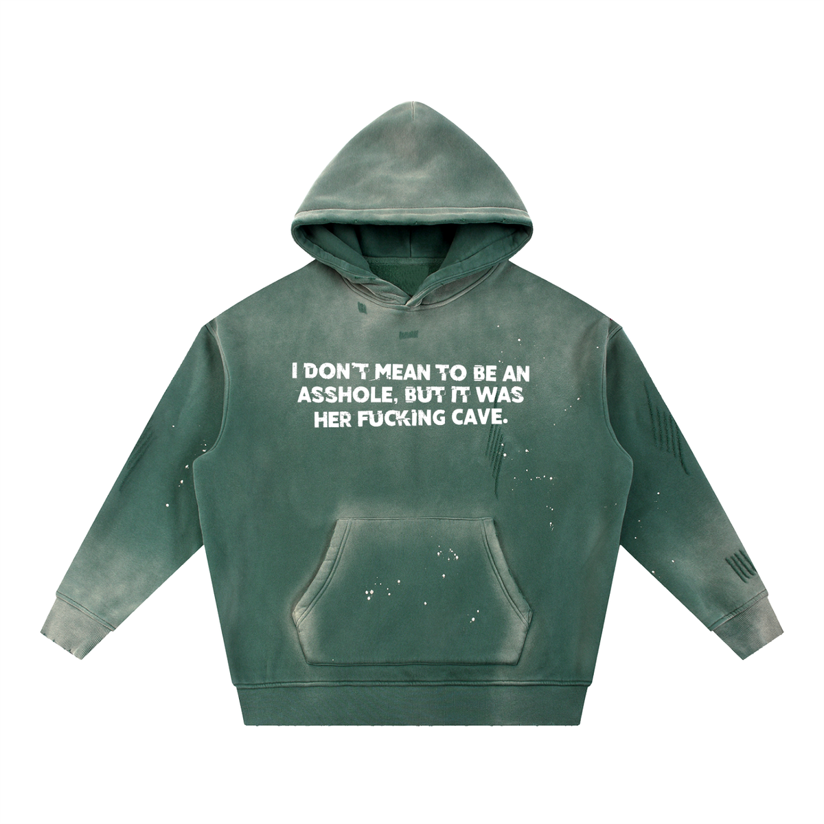RESIST Medusa Vintage Washed Frayed Fleece Hoodie