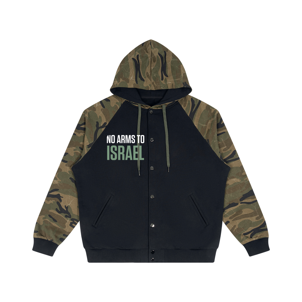 RESIST-Noarms to Israel Camo Hoodie