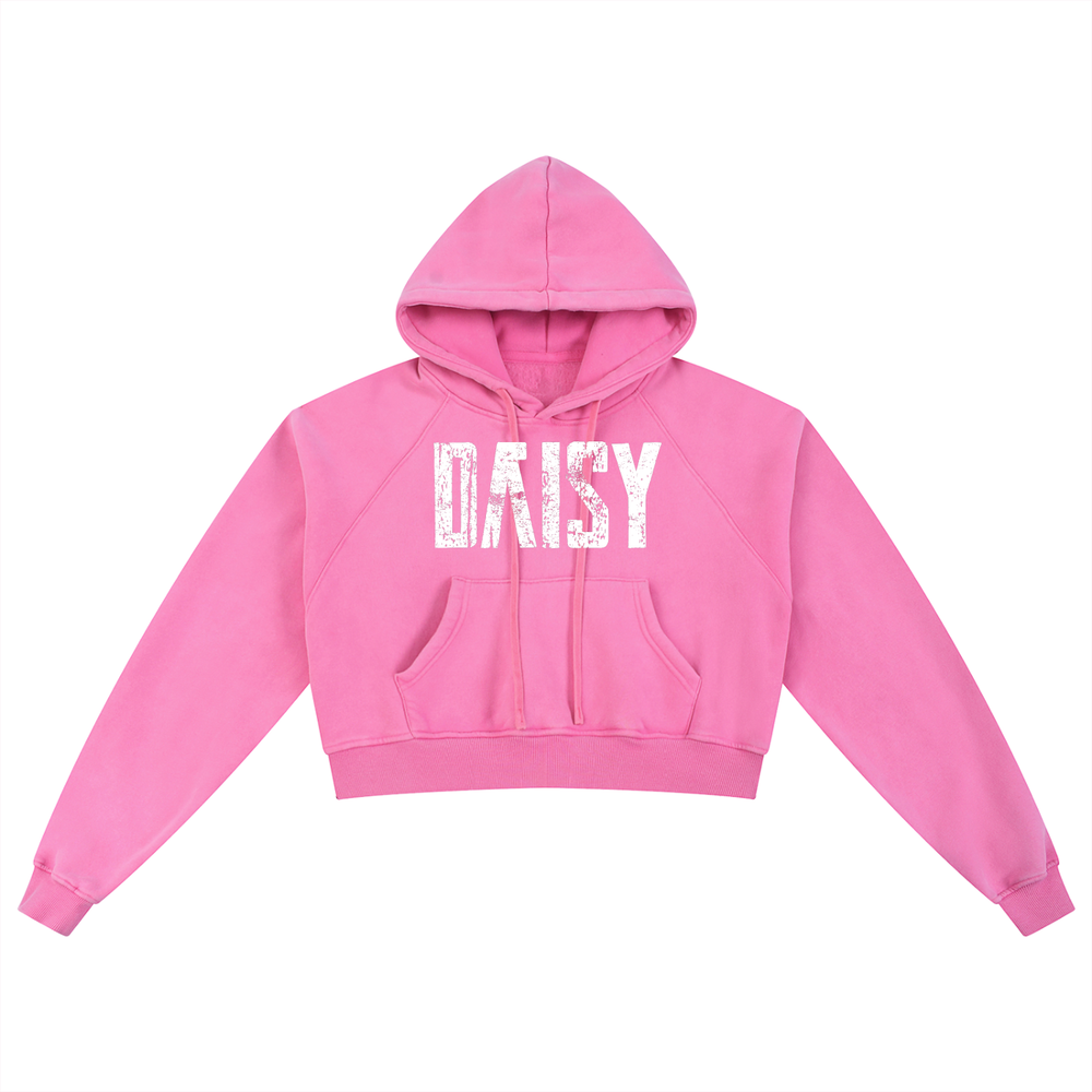 OTEKA DAISY Snow Washed Cropped Hoodie