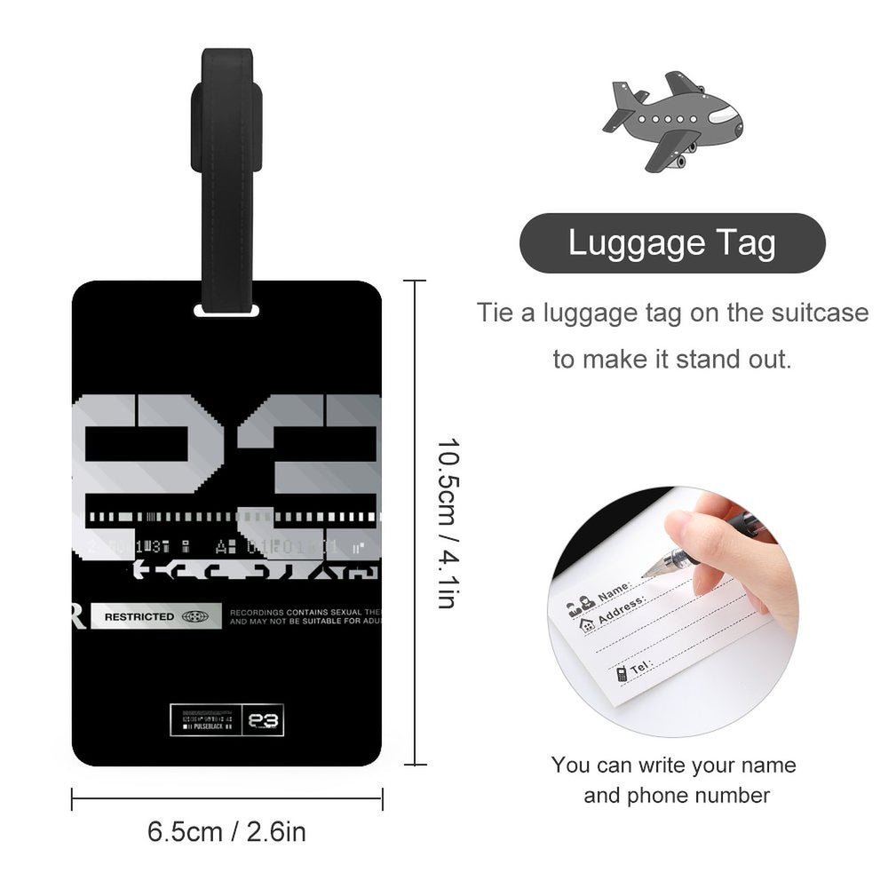 Full-Printed Luggage Tag with Black Hanging Loop