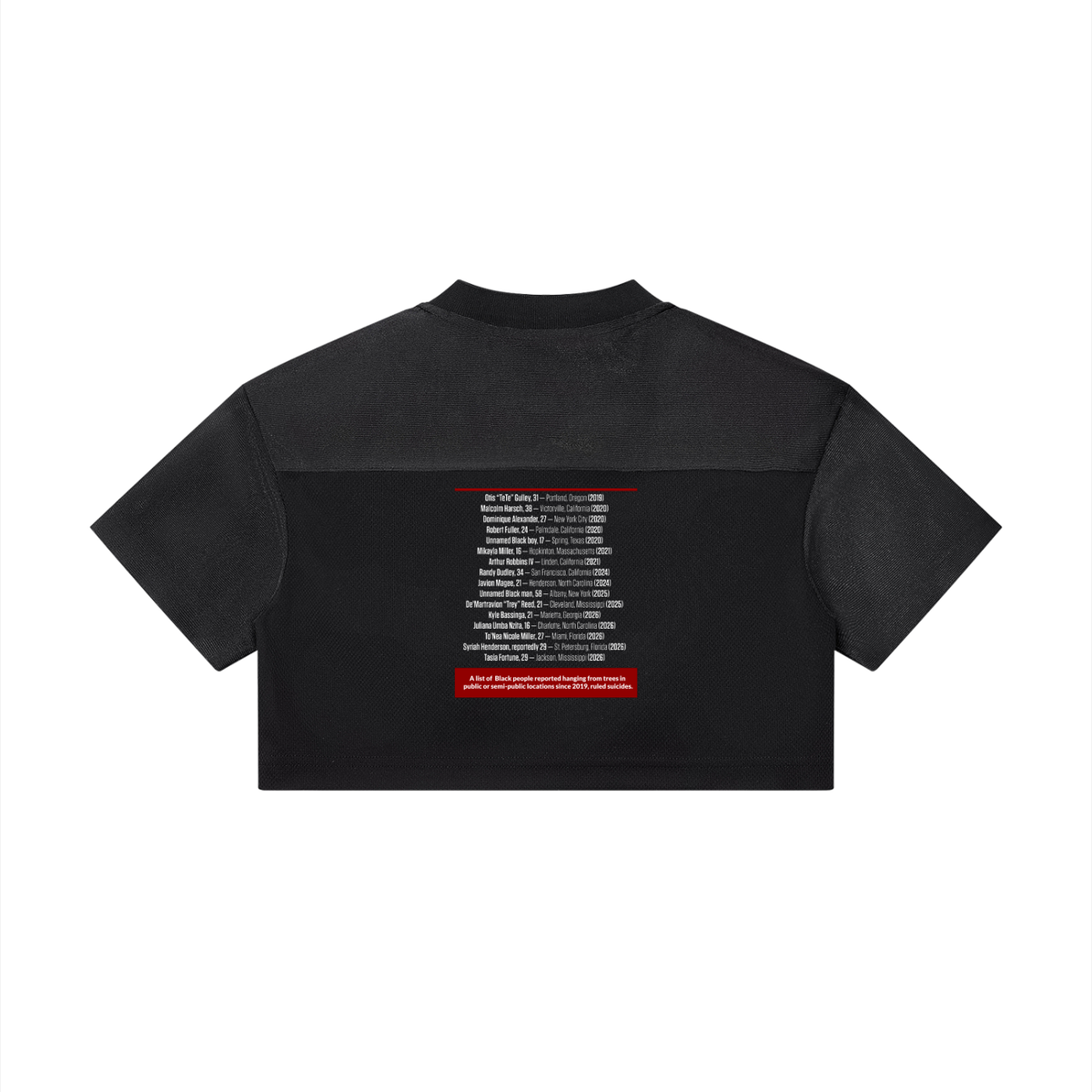 RESIST Black Names V-Neck Jersey